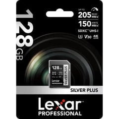 Lexar 128GB Profesyonel Silver Plus UHS-I SD Hafıza Kartı