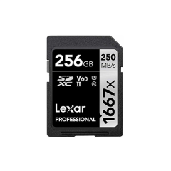 Lexar 256GB Professional 1667x SDXC 250MB/sn V60 Hafıza Kartı