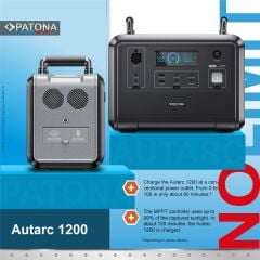 PATONA 9969 Platinum Taşınabilir Güç İstasyonu 1200 960Wh PD100W USB-C USB-A AC LED Işık LiFePO4