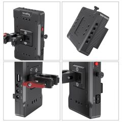 SmallRig 3202B V Montajlı Pil Adaptör Plakası Kelepçeli