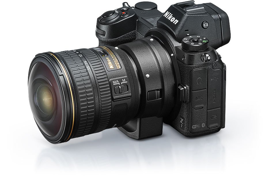 Z 7 ürün fotoÄrafı, Montaj Adaptörü FTZ ve F-mount NIKKOR 8-15mm balıkgözü zoom lens