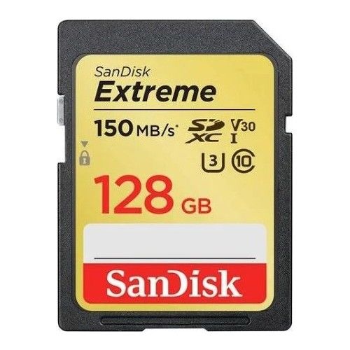 SanDisk Extreme 128GB SDXC Card 150MB/s V30 UHS-I U3 Hafıza Kartı SDSDXV5-128G-GNCIN