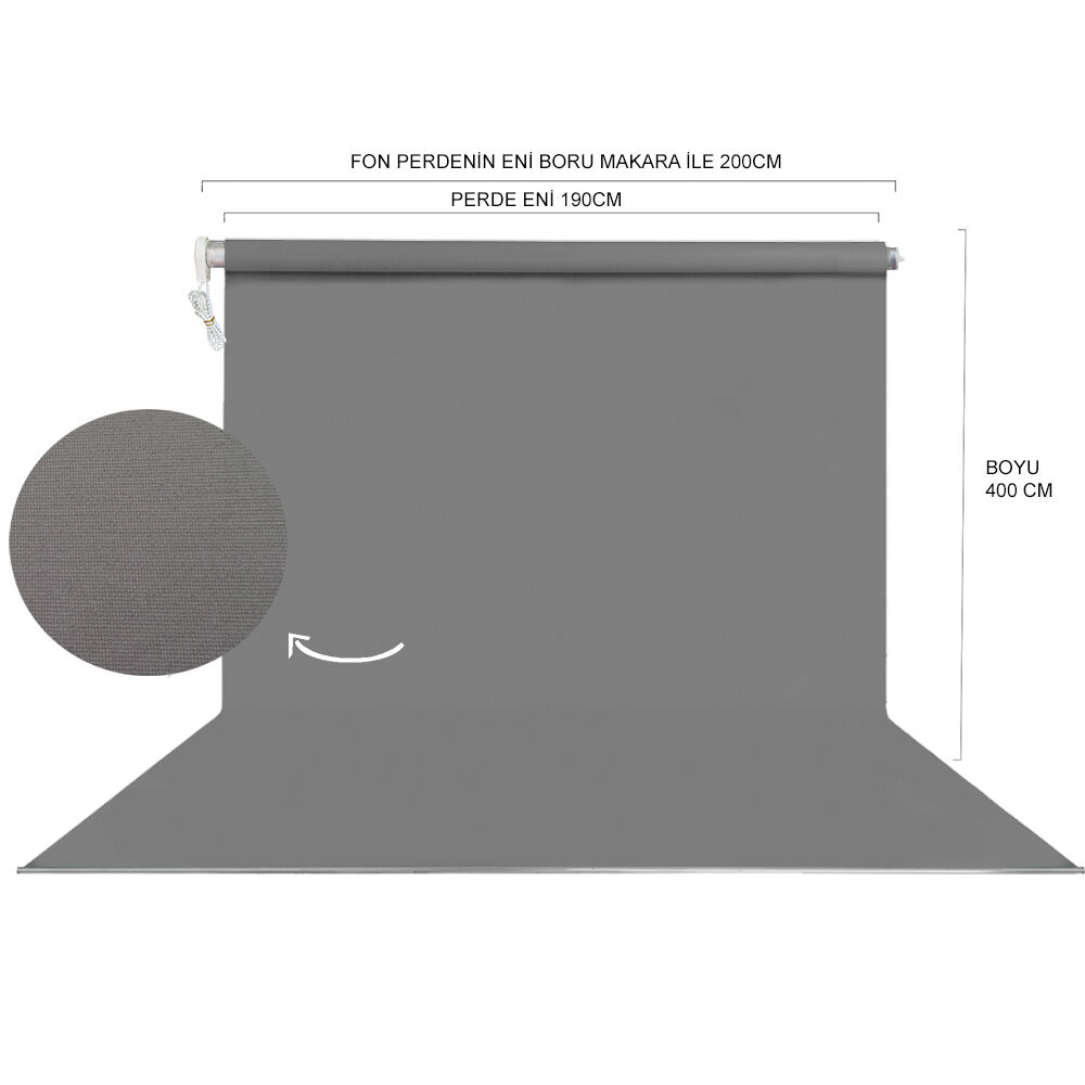 Stüdyo Teknik 190X400Cm Gri Fon – detay görseli Stüdyo Teknik 190X400Cm Gri Fon detay görseli