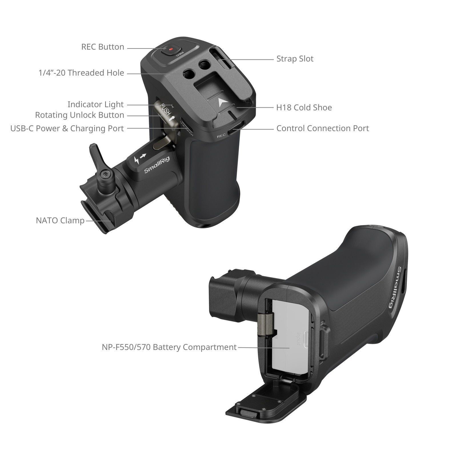SmallRig 5235 Canon farklı açıdan görünüm