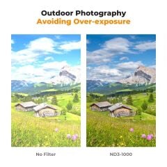 K&F 72mm Nano-D Serisi ND3-ND1000 Filtre (1.5-10 Stop)