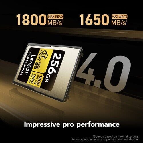 Lexar 256GB Profesyonel CFexpress Type-A yakın plan görseli