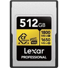 Lexar 512GB Profesyonel CFexpress Type-A | Gold (1800MB/s - 1650MB/s)