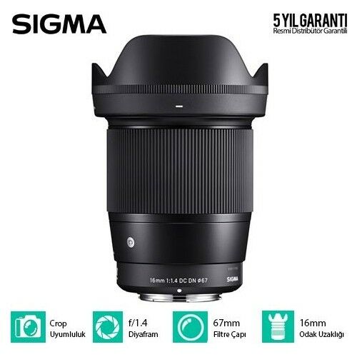 Sigma 16mm f/1.4 DC DN – detay görseli Sigma 16mm f/1.4 DC DN detay görseli