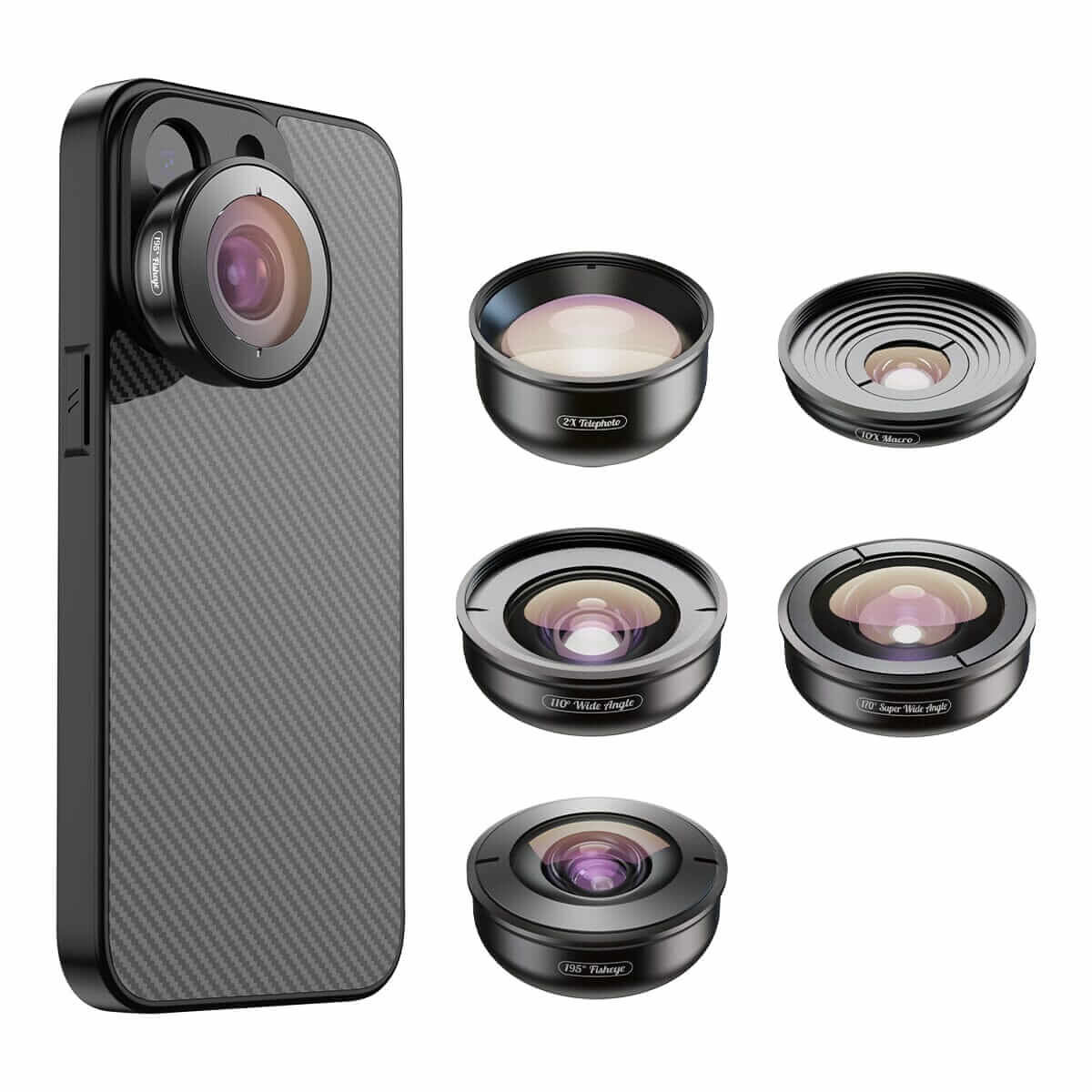 Apexel 4K Prosfesyonel 5'i 1 Arada Lens – ürün görseli Apexel 4K Prosfesyonel 5'i 1 Arada Lens ürün görseli