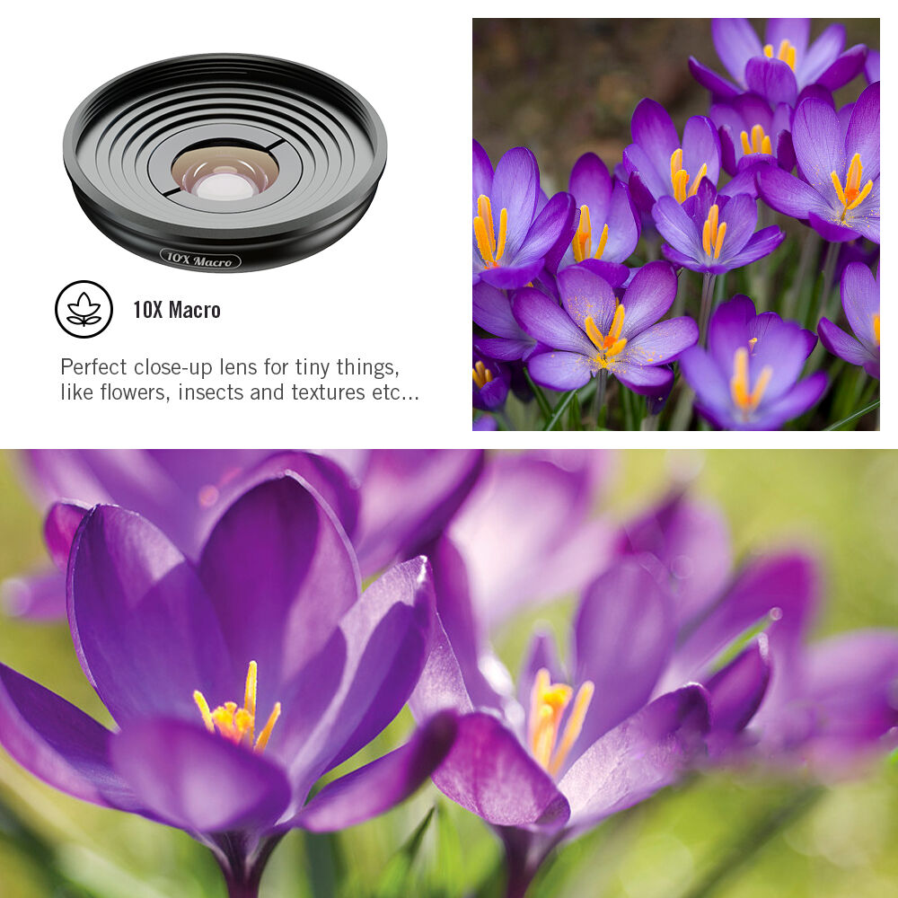 Apexel 4K Prosfesyonel 5'i 1 Arada Lens – farklı açıdan görünüm Apexel 4K Prosfesyonel 5'i 1 Arada Lens farklı açıdan görünüm