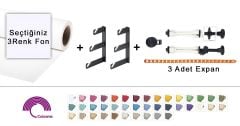 Coloroma Kağıt Fon 3'lü Tam Set