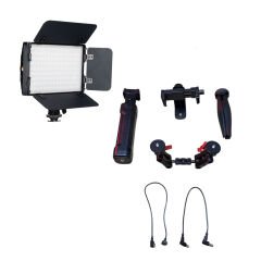 GDX CF-150C RGB Telefon Vlog Seti + El Tipi Powerbank Tripod Batarya