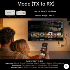 LEMORELE P400  Kablosuz HDMI/TYPC  Verici ve Alıcı Kiti