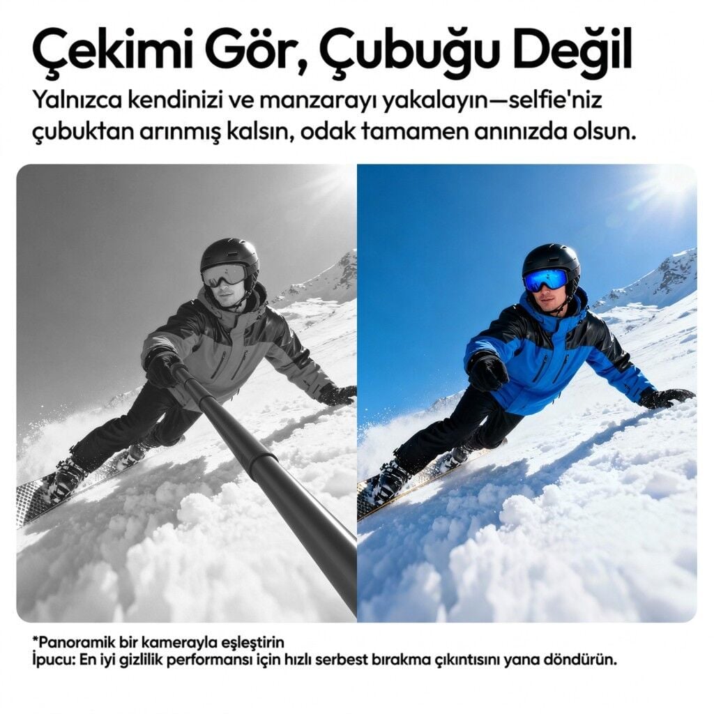 Ulanzi VL04 Aksiyon Kamera Uzatma Çubuğu – yakın plan görseli Ulanzi VL04 Aksiyon Kamera Uzatma Çubuğu yakın plan görseli