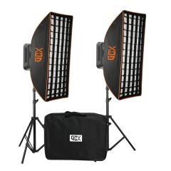 GDX ML-300C II Bicolor Sürekli Işık Seti 2’li – 300W Profesyonel Video & Fotoğraf Aydınlatma Kiti (Softbox + Tripod + Çanta)