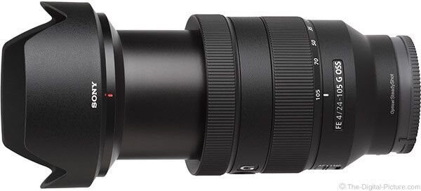 Sony FE 24-105mm f/4 G OSS – farklı açıdan görünüm Sony FE 24-105mm f/4 G OSS farklı açıdan görünüm
