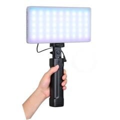 GDX CF-135 II RGB Mini 10W Işık + El Tipi Powerbank Tripod Batarya