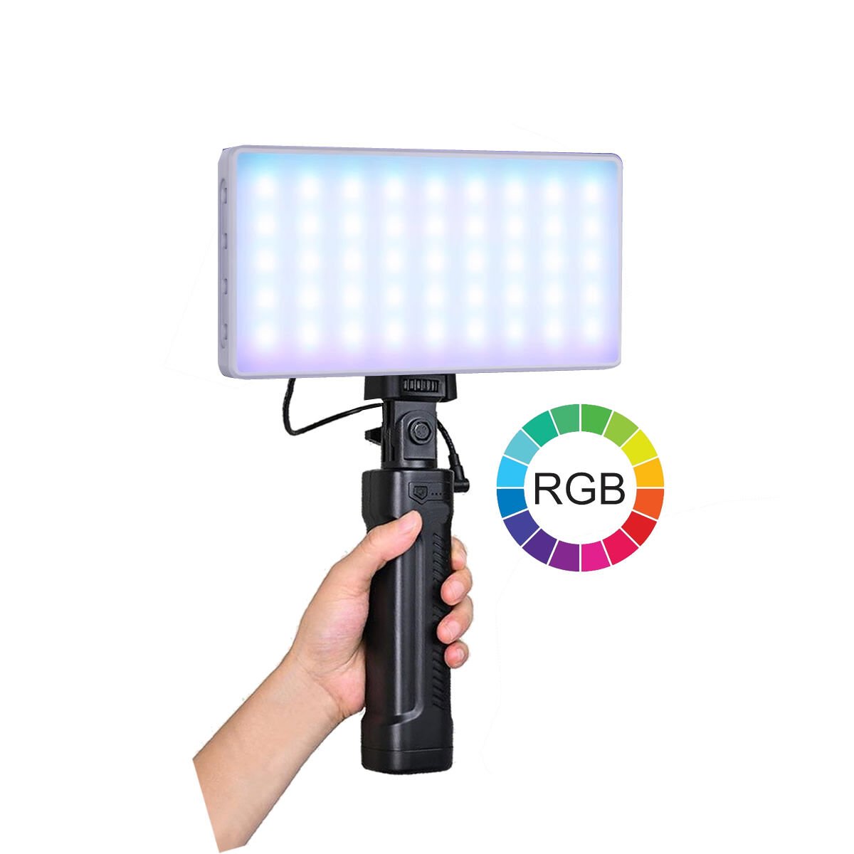 GDX CF-135 II RGB Mini 10W Işık + El Tipi Powerbank Tripod Batarya