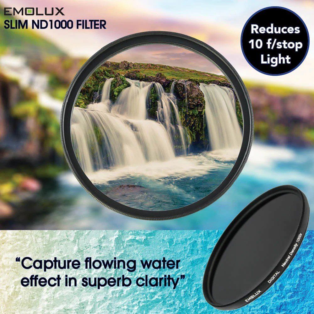 EMOLUX 77MM ND 1000 FİLTRE – farklı açıdan görünüm EMOLUX 77MM ND 1000 FİLTRE farklı açıdan görünüm