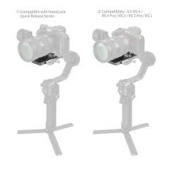 SmallRig 4638 DJI RS 2 / RSC 2 / RS3 / RS 3 Pro / RS 4 / RS 4 Pro için HawkLock H38 Manfrotto Hızlı Çıkarma Plakası