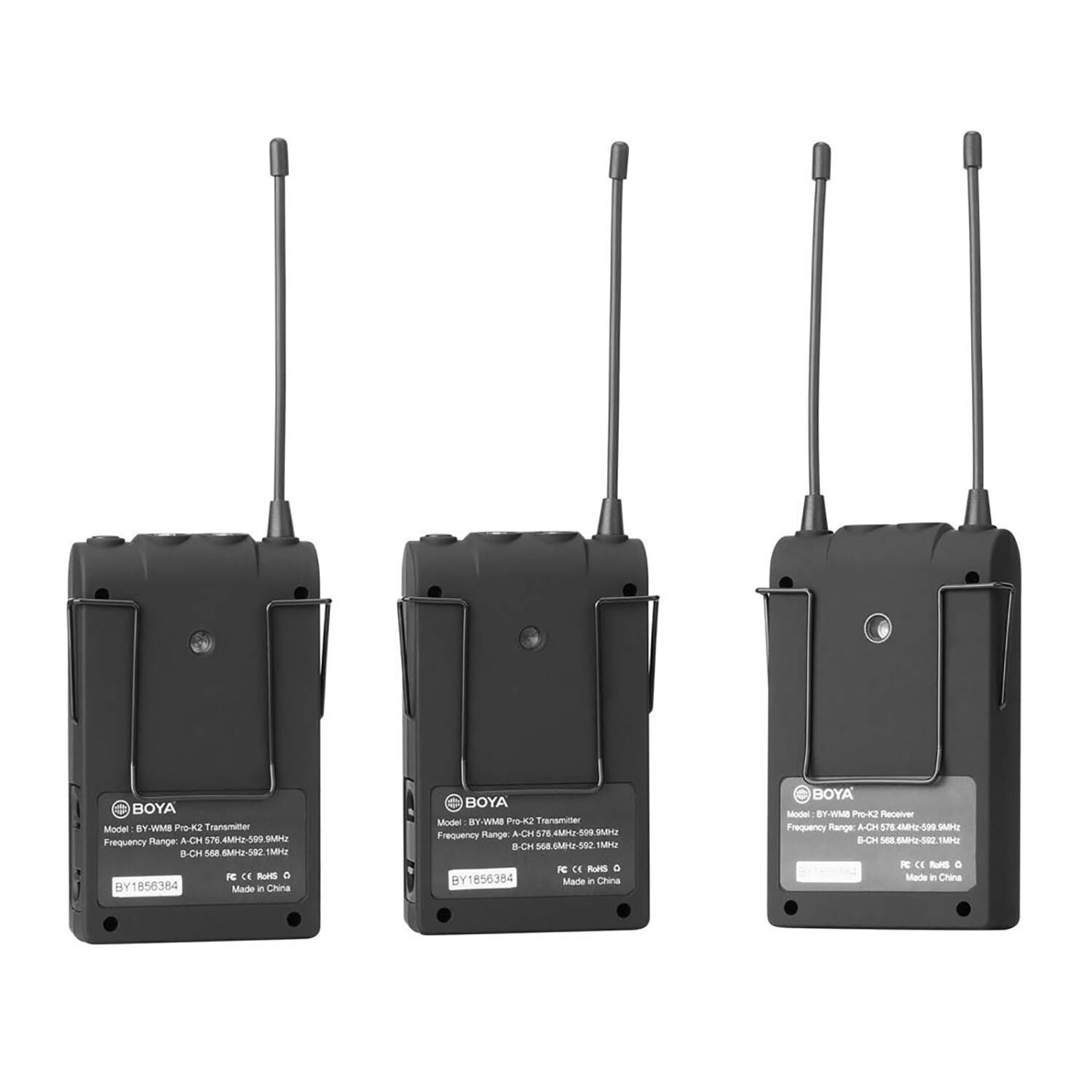 Boya BY-WM8 Pro Kit-2 – farklı açıdan görünüm Boya BY-WM8 Pro Kit-2 farklı açıdan görünüm