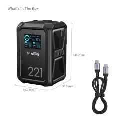 SmallRig 4985  X221 X-Touch Smart Üçlü Korumalı 1,5 m Düşmeye Dayanıklı, IP54 Su Geçirmez / Toz Geçirmez) V-Mount Batarya