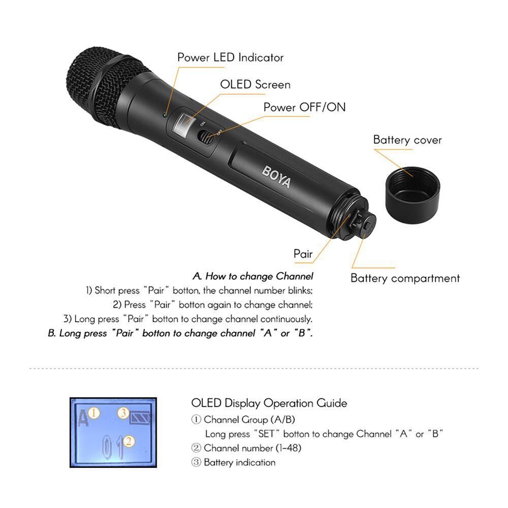 Boya BY-WHM8 Pro – yakın plan görseli Boya BY-WHM8 Pro yakın plan görseli
