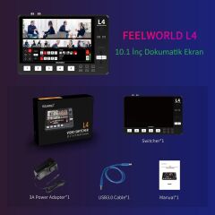 FEELWORLD L4 Çoklu Kamera Video Mikseri  10.1''Dokunmatik Ekran