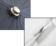 JINBEI Deep Focus 130cm Siyah & Beyaz Şemsiye