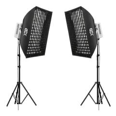 Gdx ML230W Bicolor Video ve Fotoğraf 60x90 Gridli Softbox İkili Sürekli Işık Seti