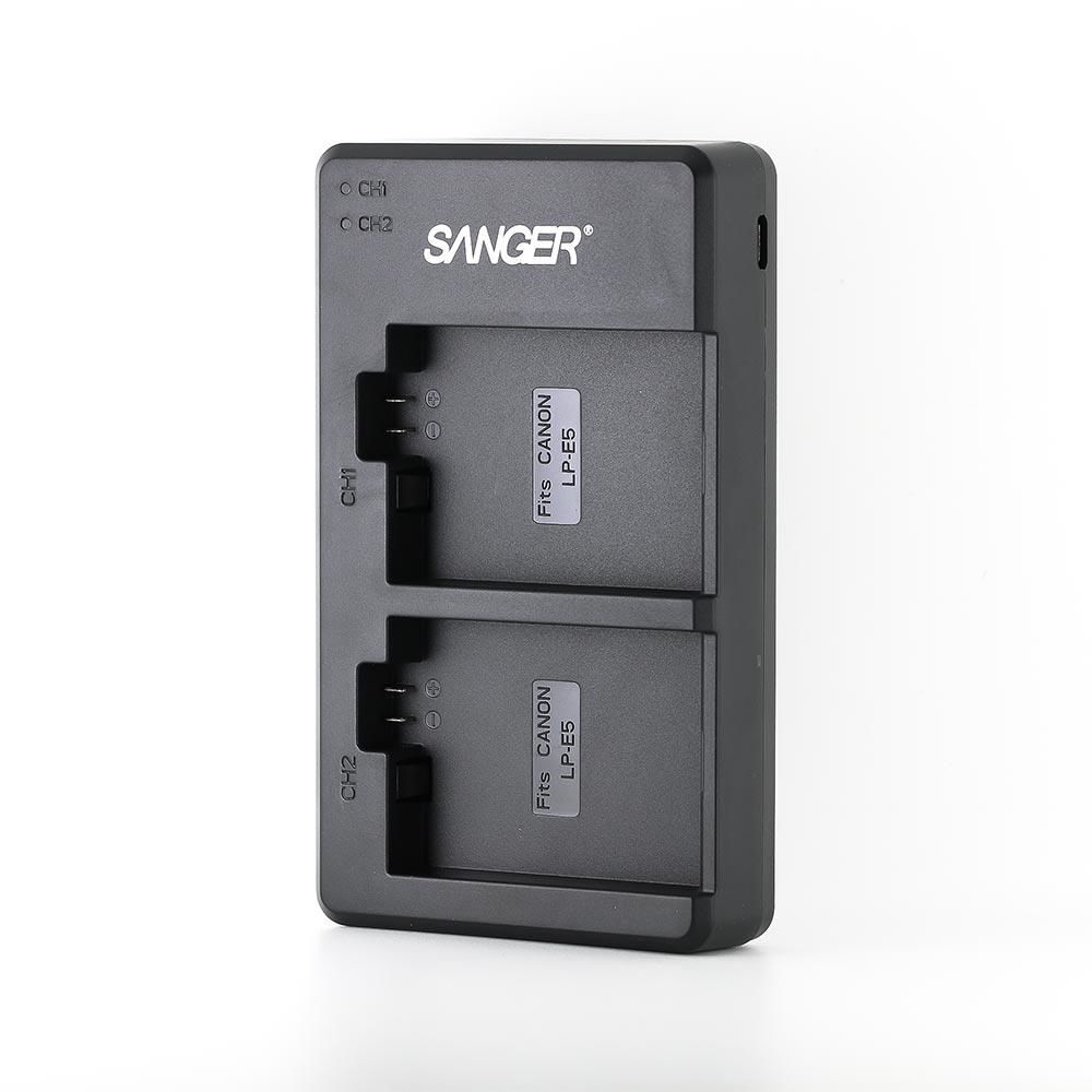 Sanger LP-E5 Canon İkili USB Şarj Aleti