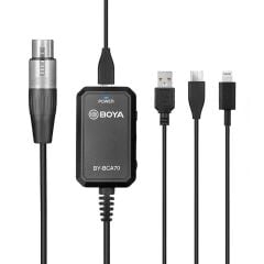 Boya BY-BCA70 48V Phantom Mobil XLR Mikrofon Kablosu