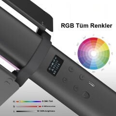 Gdx LP550 RGB Led Şarj Edilebilir Fotoğrafçılık ve Video için Renkli Işık Çubuğu