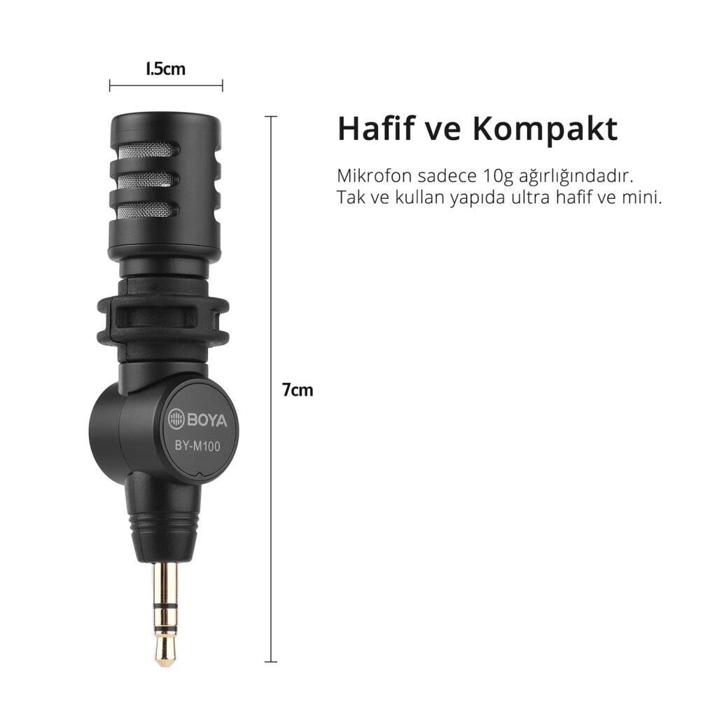 Boya BY-M100 – yakın plan görseli Boya BY-M100 yakın plan görseli