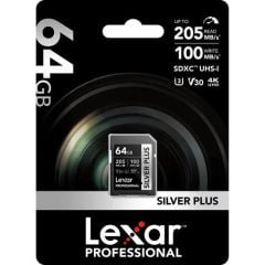 Lexar Professional Silver Plus LSDSIPL064G UHS-I U3 V30 64 GB Hafıza Kar