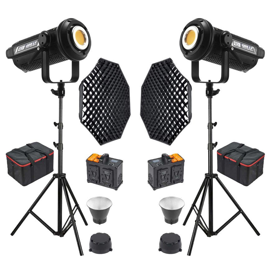 Gdx LV-700C-II B Bi Color Led Video Işığı 2'li Full Set (Gridli 140 Octa Softbox + 260 cm Kalın Işık Ayağı)