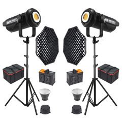 Gdx LV-700C-II B Bi Color Led Video Işığı 2'li Full Set (Gridli 140 Octa Softbox + 260 cm Kalın Işık Ayağı)