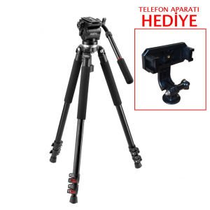 PDX PRO 0509B Profesyonel Tripod Telefon Aparatı Hediyeli