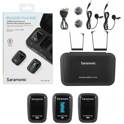 Saramonic Blink500 ProX B2R 2 Kişilik Kablosuz Yaka Mikrofonu