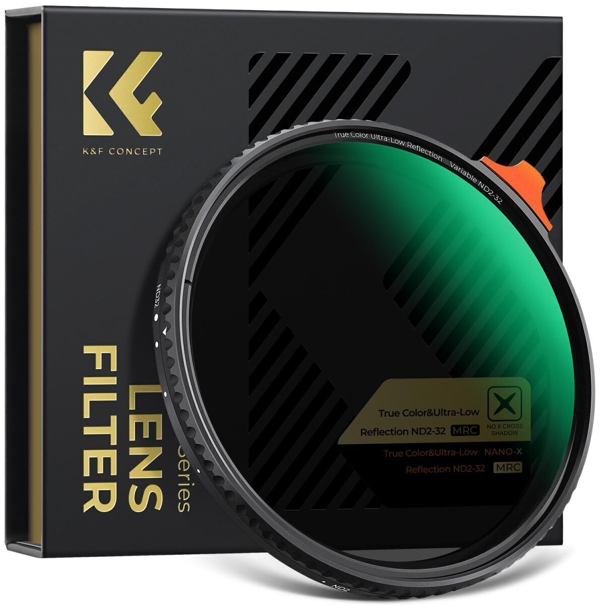 K&F Concept 67mm NANO-X ND2-32  (1-5 Stop) True Color Ultra  Değişken Filtre