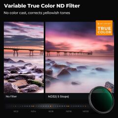 K&F Concept 77mm NANO-X ND2-32  (1-5 Stop) True Color Ultra  Değişken Filtre