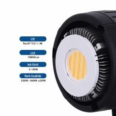 Gdx HD-200II C BiColor 2'li Işık Seti 200W Video Led Işığı