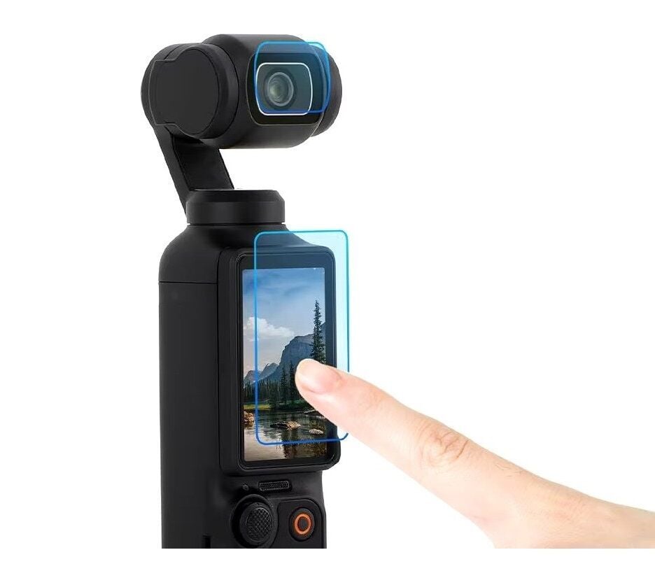 Oem Dji Osmo Pocket 4 ve 3 Için Cam Ekran Koruyucu Seti