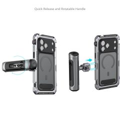SmallRig 5584 Megatron Edition iPhone 17 Pro Max  için Çift El Tipi Mobil Cihaz Kiti