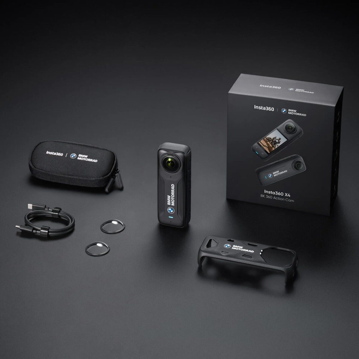 Insta360 X4 BMW Motorrad Edition farklı açıdan görünüm