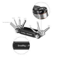 SmallRig 4811 FILM RIOT 7'si 1 Arada Katlanır Anahtar Seti (Kırmızı)