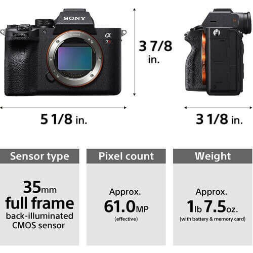 Sony A7R IV A Body – yakın plan görseli Sony A7R IV A Body yakın plan görseli