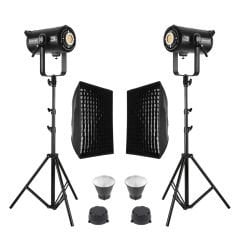 GDX EXC-220C-II 2'li Full Set (Gridli 60x90 Softbox + 260 cm Kalın Işık Ayağı)