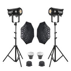 GDX EXC-400C-II 2'li Full Set (Gridli 95cm Octagon + 260 cm Kalın Işık Ayağı)