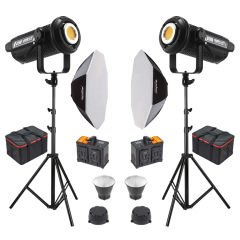 GDX LV-700C-II 2'li Full Set (95 cm Bowens Octagon Softbox + 260 cm Kalın Işık Ayağı)